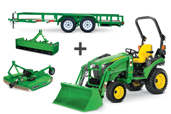 John Deere Tractor Package  2025R, Loader, Trailer  Ag-Pro
