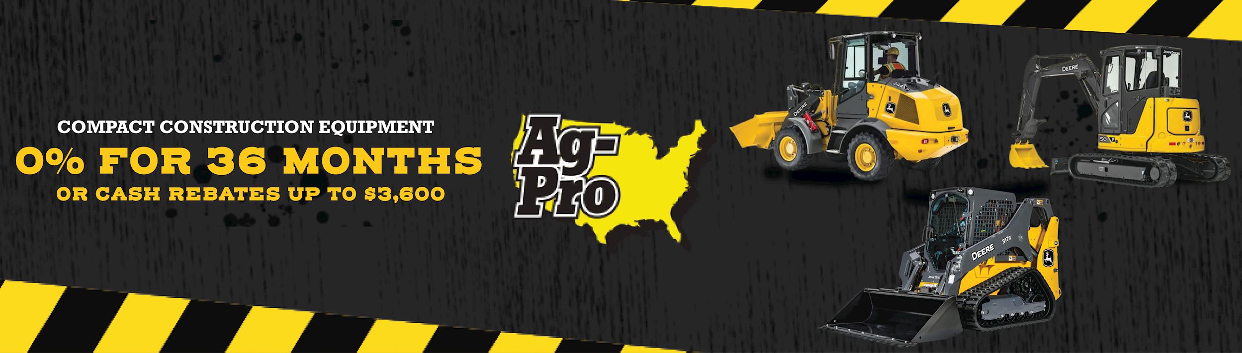 Compact Construction Equipment 0% for 36 Months