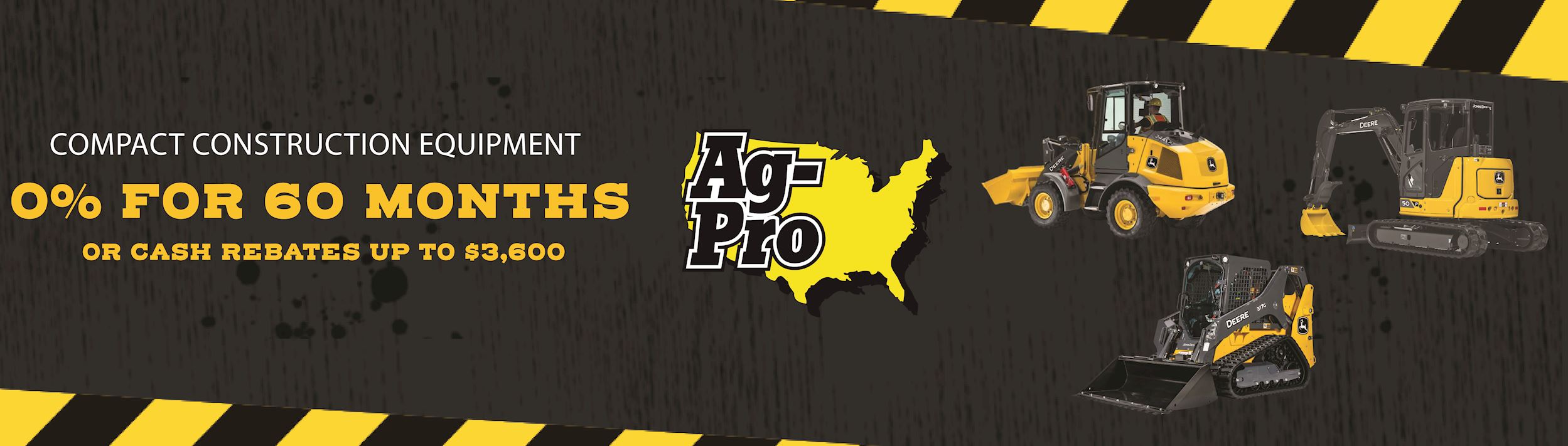 Compact Construction Equipment 0% for 36 Months