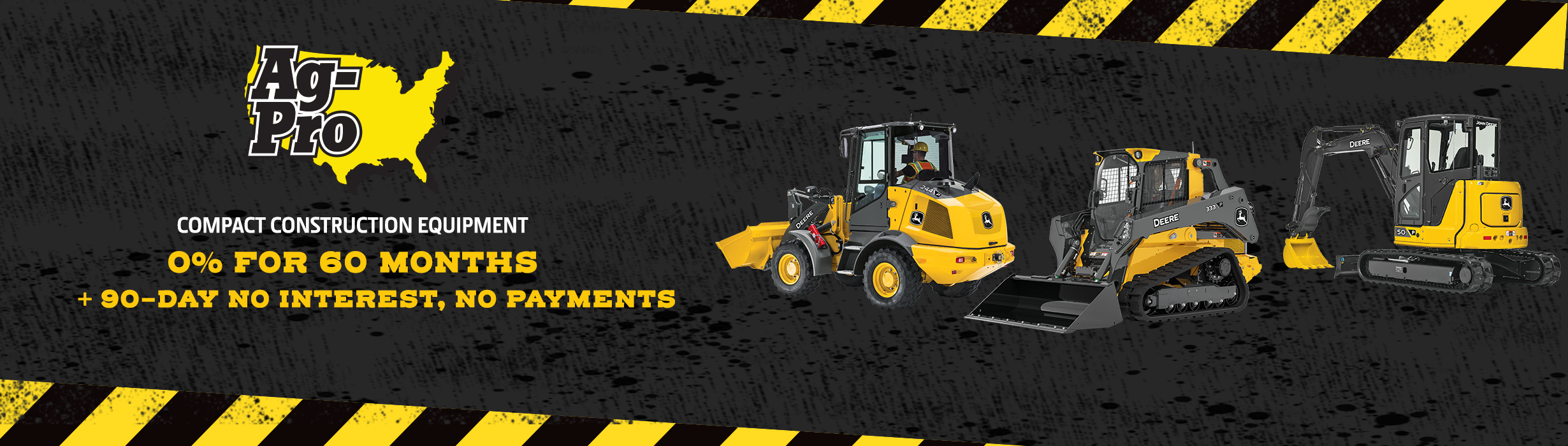 Compact Construction Equipment 0% for 60 Months