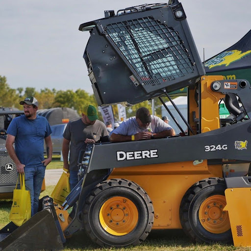  Yellow John Deere equipment at the Annaul Farm Science Review